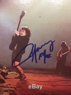 AC/DC ANGUS YOUNG Hand SIGNED ALBUM LP VINYL LET THERE BE ROCK Autographed
