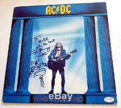 AC/DC Angus Young Sketch Autographed Signed Album Record LP ACOA