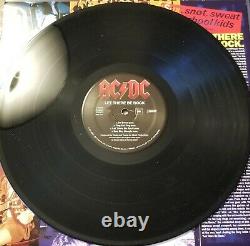 AC/DC Band Signed x5 LP Record Album with COA