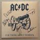 AC/DC Group Hand Signed Autographed For Those About To Rock Album By All Five