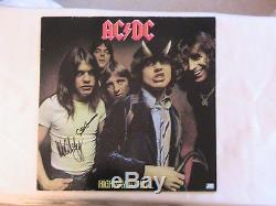Ac/dc Signed/autographed Record Album Cover With Picture Proof