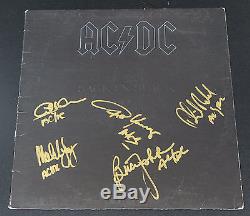 AC/DC- Signed Back in Black Album Cover by all 5