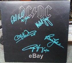 AC/DC fully signed/autographed'Back in Black' LP/album cover by all 5