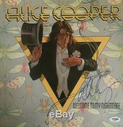 ALICE COOPER Autographed Signed WELCOME NIGHTMARE Vinyl Record Album PSA DNA COA