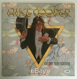 ALICE COOPER Autographed Signed WELCOME NIGHTMARE Vinyl Record Album PSA DNA COA