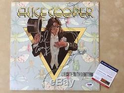 ALICE COOPER Autographed Signed WELCOME TO NIGHTMARE Vinyl Record Album PSA DNA