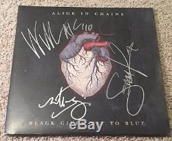 ALICE IN CHAINS SIGNED BLACK GIVES WAY TO BLUE ALBUM withPROOF JERRY CANTRELL +3