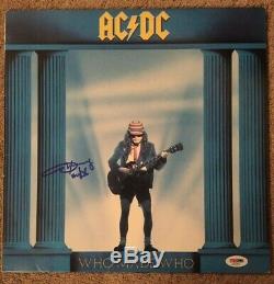 Angus Young Autographed Signed Ac Dc Who Made Who Vinyl Record Album Psa Dna Cer