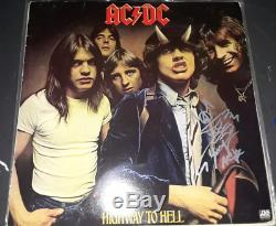 Acdc Angus Young Sketch Autographed Signed Highway To Hell Album Record Vinyl