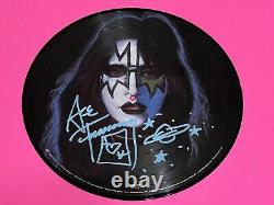 Ace Frehley Kiss Signed 1978 Solo Album Picture Disc Lp Exact Proof Jsa Coa