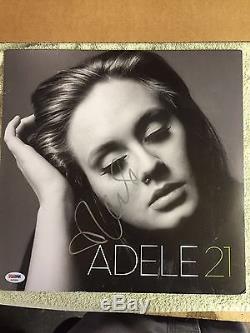 Adele 21 auto autographed LP Vinyl Album PSA COA with letter of Authenticity