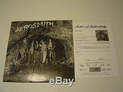 Aerosmith Auto Signed By 5 Album Record Cover''Night In The Ruts'' COA PSA/DNA