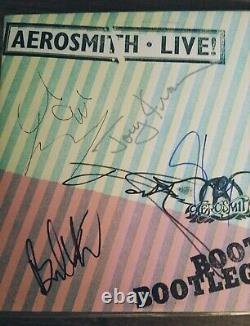 Aerosmith Live Bootleg Album Autographed Steven Tyler X5 Psa/dna Loa
