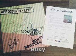 Aerosmith Live Bootleg Album Autographed Steven Tyler X5 Psa/dna Loa