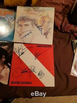 Air Supply, Van Halen Beach Boys And Steve Winwood Signed Albums 4 Total