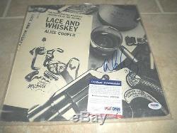 Alice Cooper Lace Whiskey IP Signed Autographed LP Album Record PSA Certified