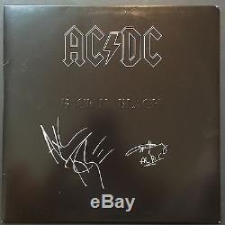 Angus Young Axl Rose AC/DC Signed Autograph Back In Black Album Record JSA COA