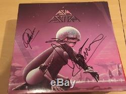Asia GROUP Autographed Signed ASTRA Album LP JOHN WETTON CARL PALMER ++