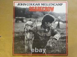 Autographed John Cougar Mellencamp Signed Scarecrow Vinyl Album Beckett BAS COA