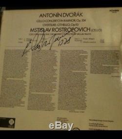 Autographed Rostropovich Signed Rare Record Album World Master Conductor Cellist