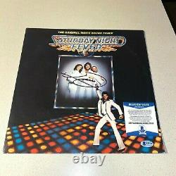 BARRY GIBB signed autographed SATURDAY NIGHT FEVER ALBUM BEE GEES BECKETT COA