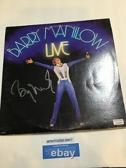 BARRY MANILOW SIGNED AUTOGRAPH VINYL ALBUM RECORD LP LIVE, Authentication COA