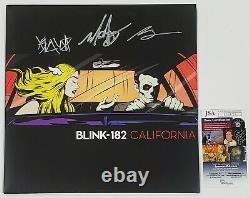BLINK 182 BAND SIGNED CALIFORNIA LP VINYL ALBUM WithJSA CERT