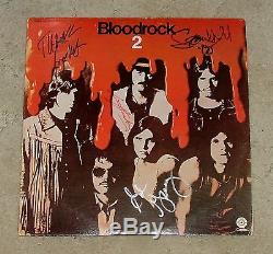 BLOODROCK 2 DOA signed by 5 ORIGINAL MEMBERS ALBUM LP RECORD AUTOGRAPH RARE