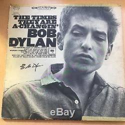 Bob Dylan Autographs The Times They Are A Changin Record Album