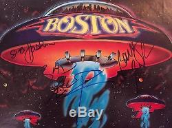 BOSTON Band Signed Autographed Vinyl Album Record LP By 3 BRAD DELP Sib Hashian