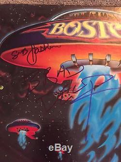 BOSTON Band Signed Autographed Vinyl Album Record LP By 3 BRAD DELP Sib Hashian