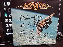 BOSTON SIGNED ALBUM BOSTON SIX SIGNATURES BRAD DELP TOM SCHOLTZ PLUS 4