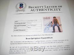 BRUCE SPRINGSTEEN Signed COVER ME Album LP Cover with Beckett LOA