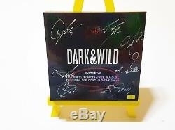 BTS Dark&Wild 1st Album Original Hand Signed Photo Proof COA Album CD + BOX