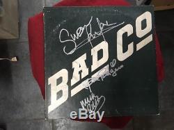 Bad Company GROUP 3x Hand Signed Autographed ROUGH DIAMONDS Album PAUL RODGERS