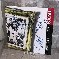 Band Signed INXS Record Album Never Tear Us Apart Michael Hutchence LP Autograph