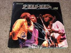 Barry Gibb & Robin Gibb THE BEE GEES Signed Autographed LIVE Album LP