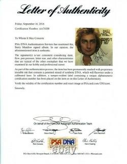 Barry Manilow Autographed Signed Album LP Record Certified Authentic PSA/DNA COA