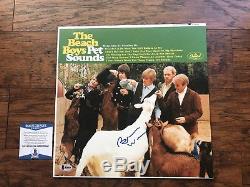 Beach Boys Brian Wilson Signed Pet Sound Album Cover BAS COA B58448 L@@K psa jsa