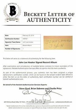 Beckett John Lee Hooker Signed The Cream Professionally Framed Record Album 67