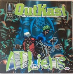 Big Boi Andre 3000 Outkast Aliens Autographed Record Album Cover Signed PSA/DNA