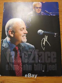 Billy Joel Elton John signed program coa + Proof! Album autographed Piano Man