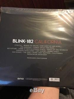 Blink 182 autographed California album signed by band rare purple vinyl preorder
