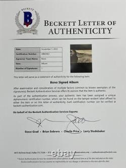 Bono Signed U2 Joshua Tree Framed Album Vinyl Authentic Autograph Beckett Loa