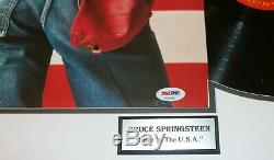 Bruce Springsteen Framed Signed Born In The USA Lp Album Record Psa Jsa