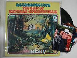 Buffalo Springfield Very Rare Autographed Record Album Cover withLP COA