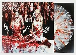 CANNIBAL CORPSE BAND SIGNED BUTCHERED AT BIRTH VINYL LP RECORD ALBUM WithJSA COA