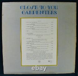 CARPENTERSSigned CLOSE TO YOU Album By Karen Carpenter+Richard CarpenterwithCOA