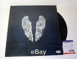 Chris Martin Coldplay Signed Ghost Stories Vinyl Record Album Psa/dna Coa