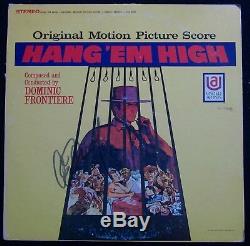 CLINT EASTWOOD AUTOGRAPHED Hand SIGNED HANG' EM HIGH RECORD ALBUM withCOA 1968